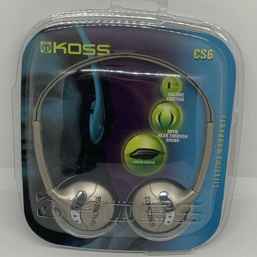 Retro KOSS Stereo PC Headphones Model CS-6 NEW In Package SEALED